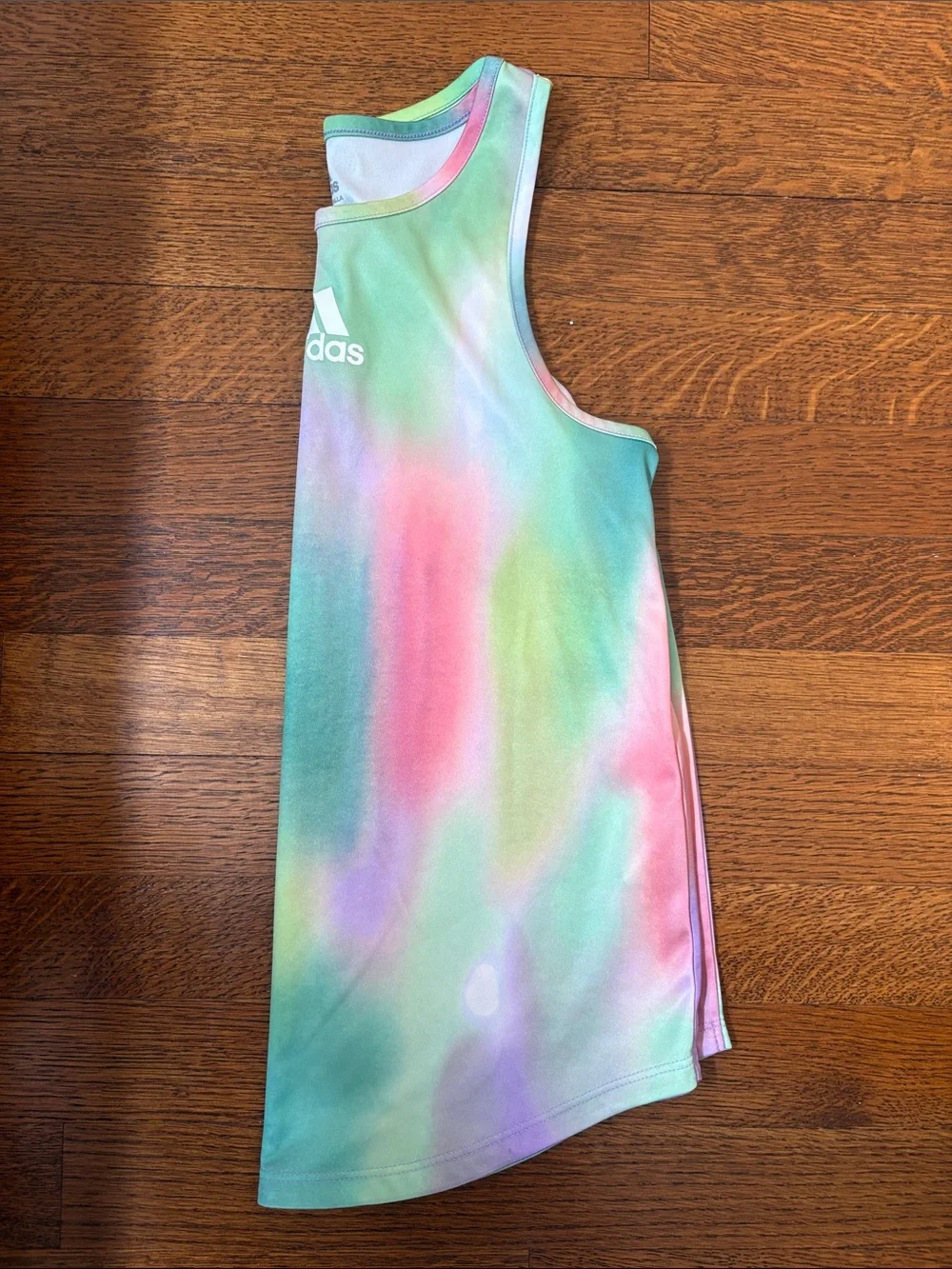 adidas Girls' Pastel Tie-Dye Tank Top - Green, Pink, Purple